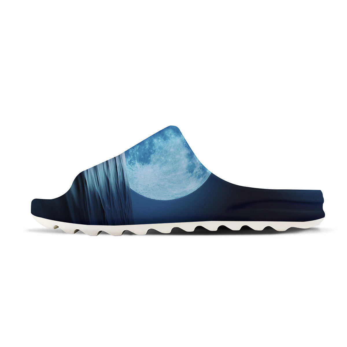 Moonlight And The Sea Print Sandals-grizzshop