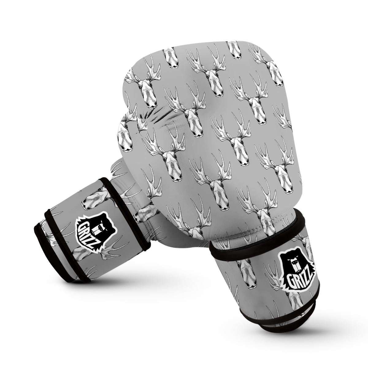 Moose Pattern Print Boxing Gloves-grizzshop