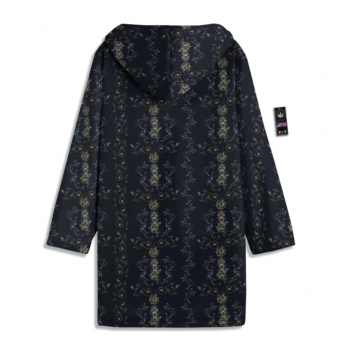 Mosaic Bird Pattern Men's Windbreaker Jacket-grizzshop