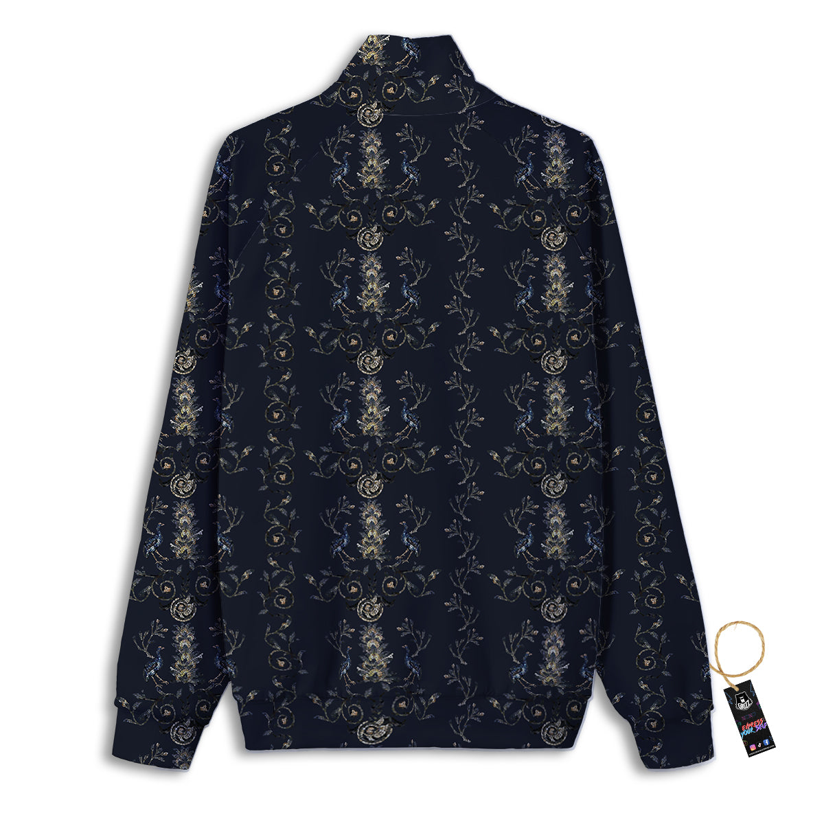 Mosaic Bird Pattern Track Jacket-grizzshop