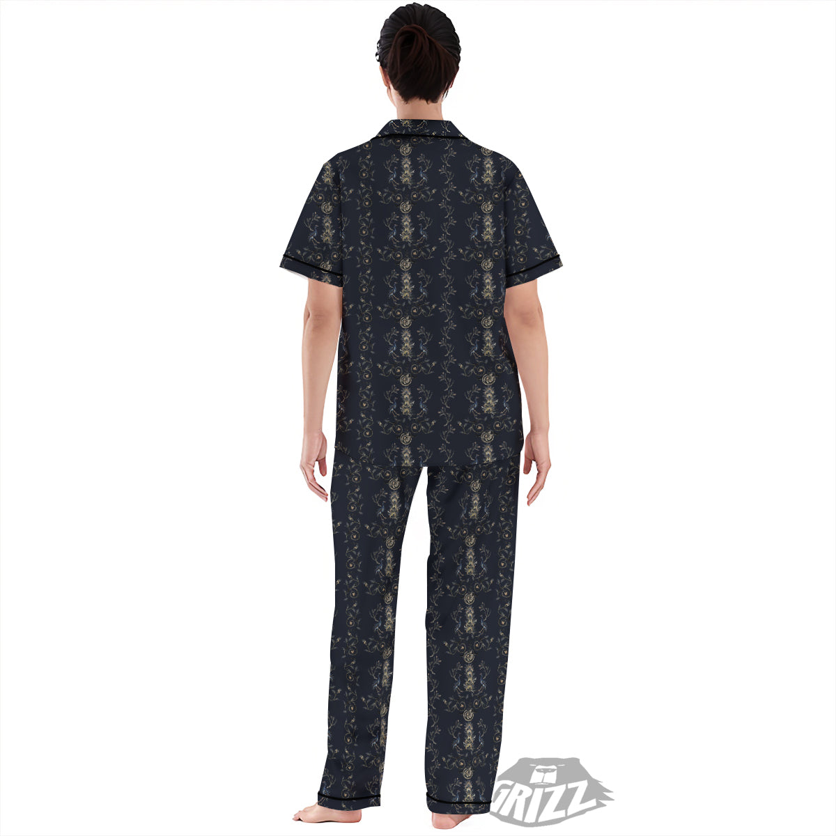 Mosaic Bird Pattern Women's Pajamas Set-grizzshop