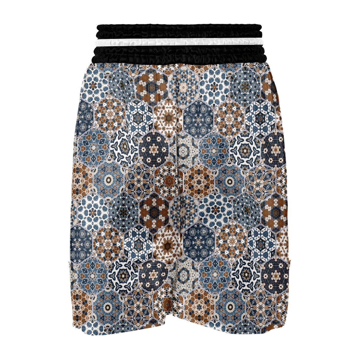 Mosaic Print Pattern Boxing Shorts-grizzshop