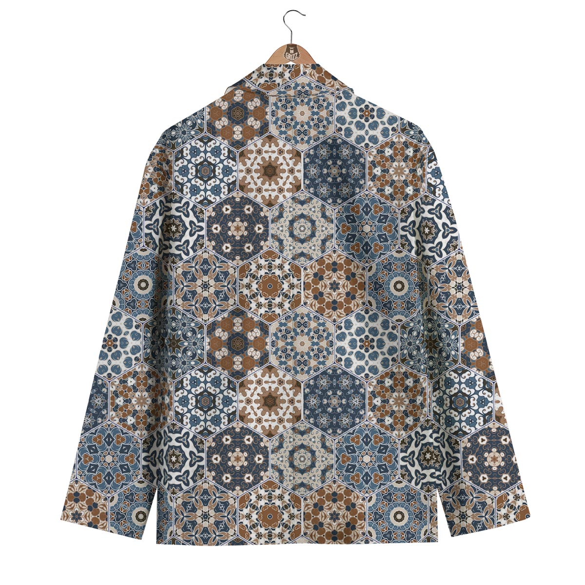 Mosaic Print Pattern Men's Blazer-grizzshop