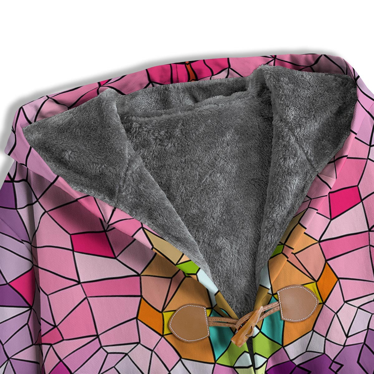 Mosaic Stained Glass Print Pattern Men's Windbreaker Jacket-grizzshop