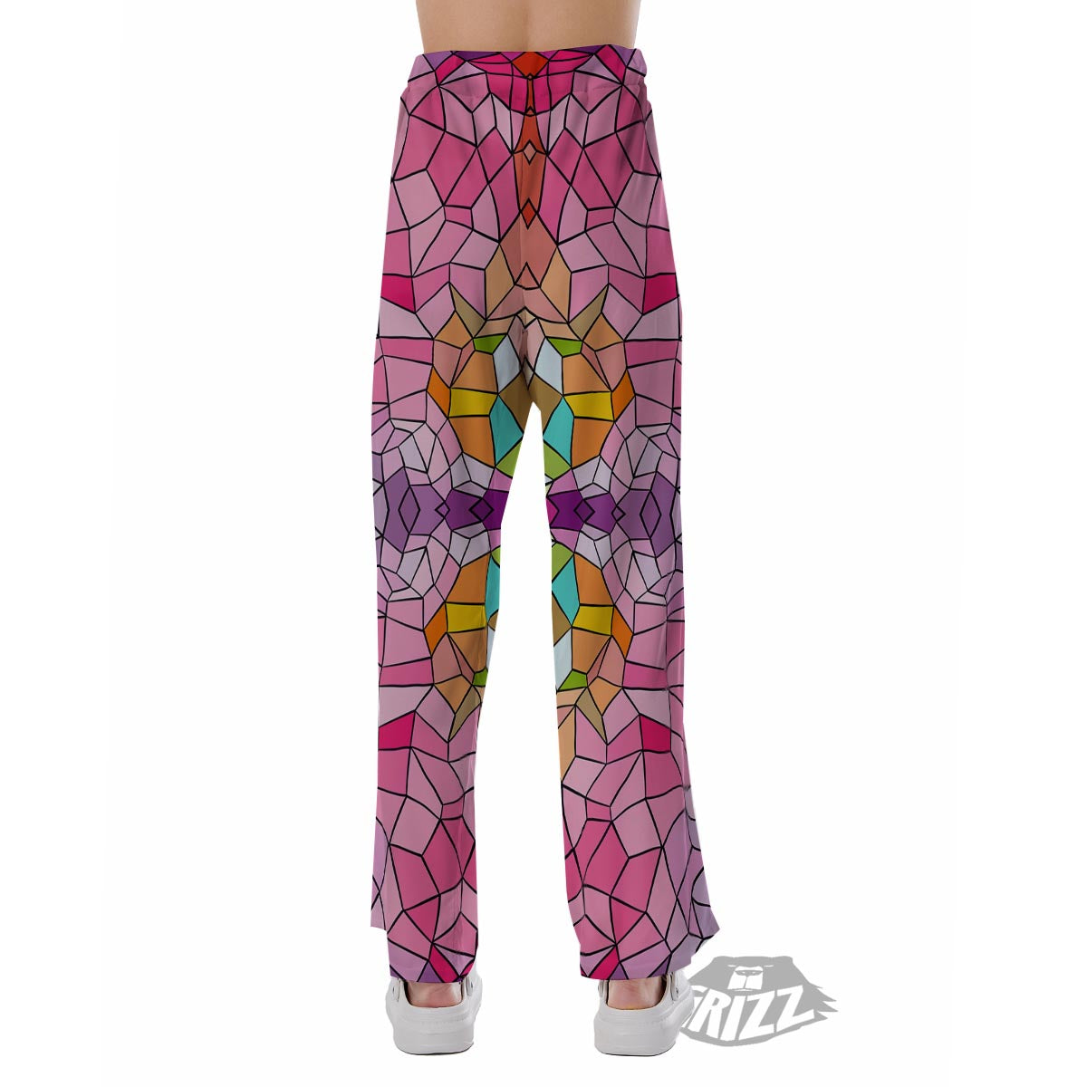 Mosaic Stained Glass Print Pattern Pajama Pants-grizzshop