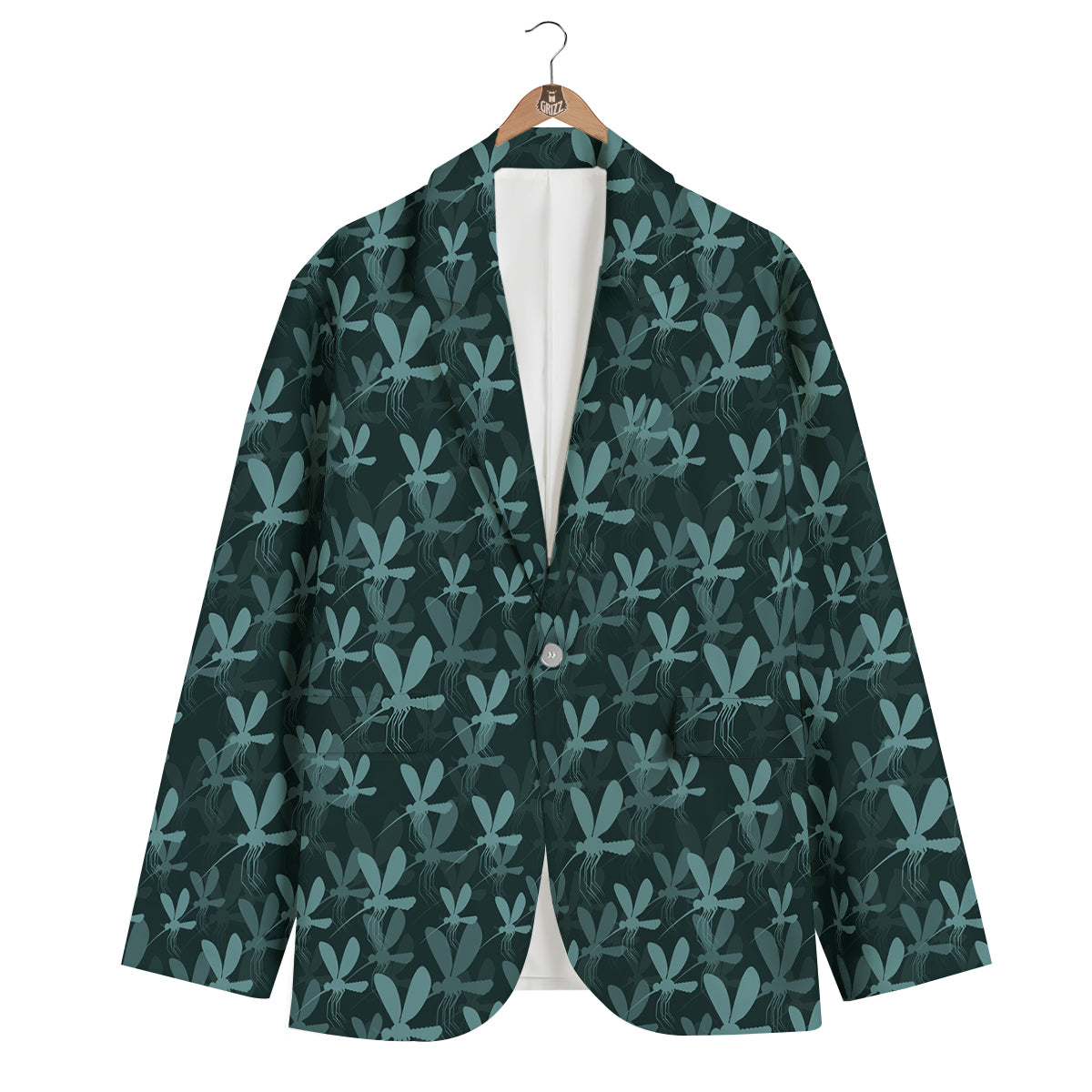 Mosquito Print Pattern Men's Blazer-grizzshop