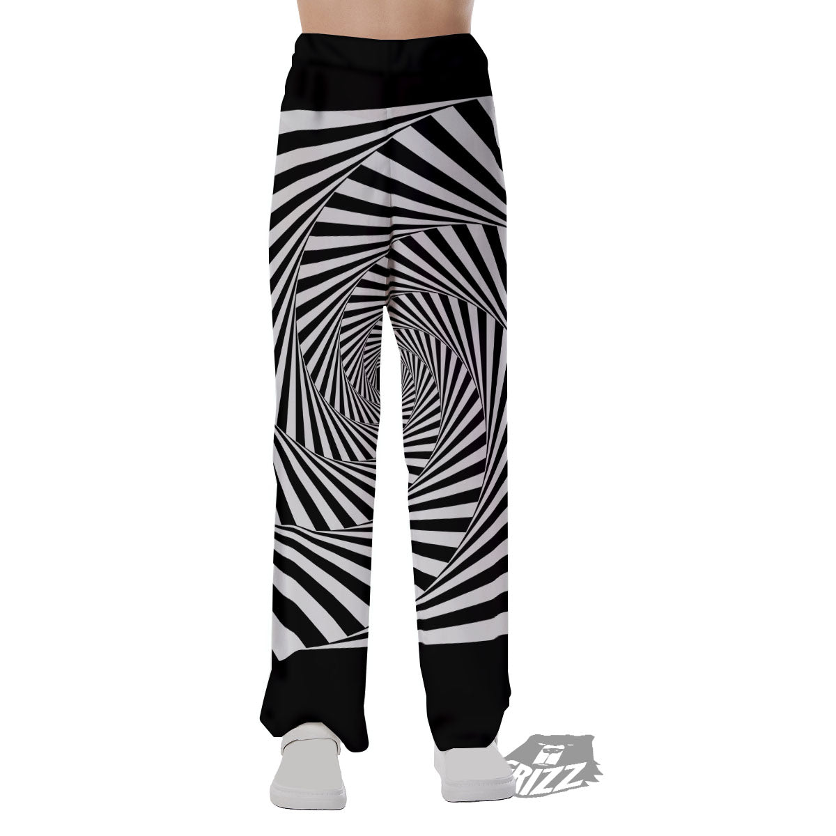 Motion Illusion Angular Swirl Print Pajama Pants-grizzshop