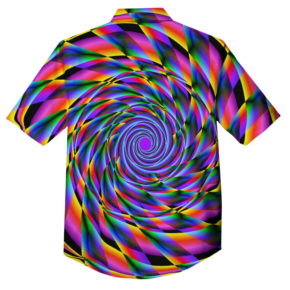 Motion Psychedelic Illusory Print Button Up Shirt-grizzshop