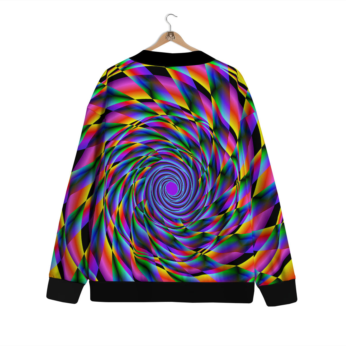 Motion Psychedelic Illusory Print Cardigan-grizzshop