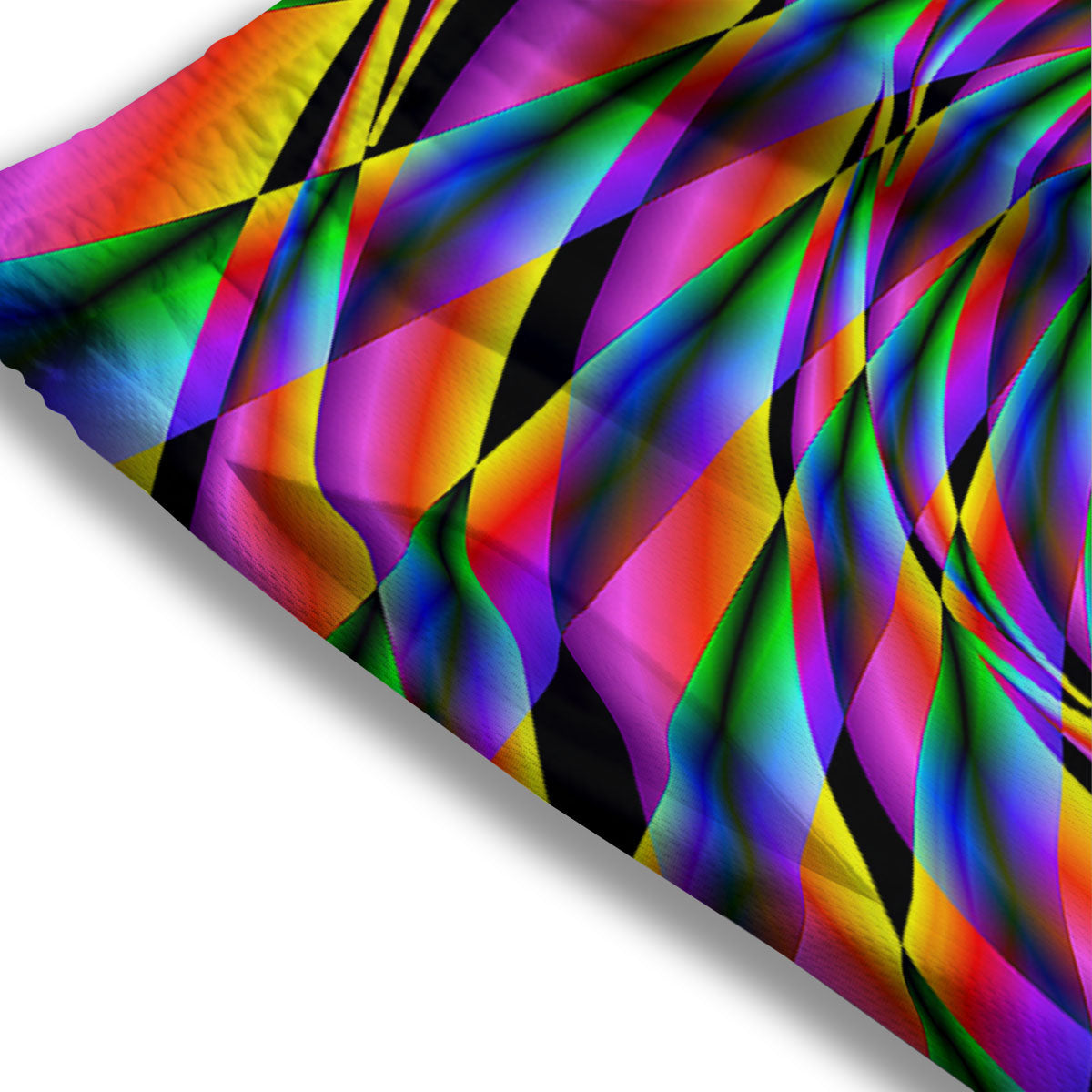 Motion Psychedelic Illusory Print Mesh Shorts