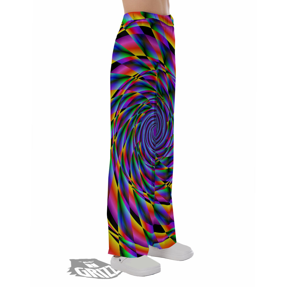 Motion Psychedelic Illusory Print Pajama Pants-grizzshop