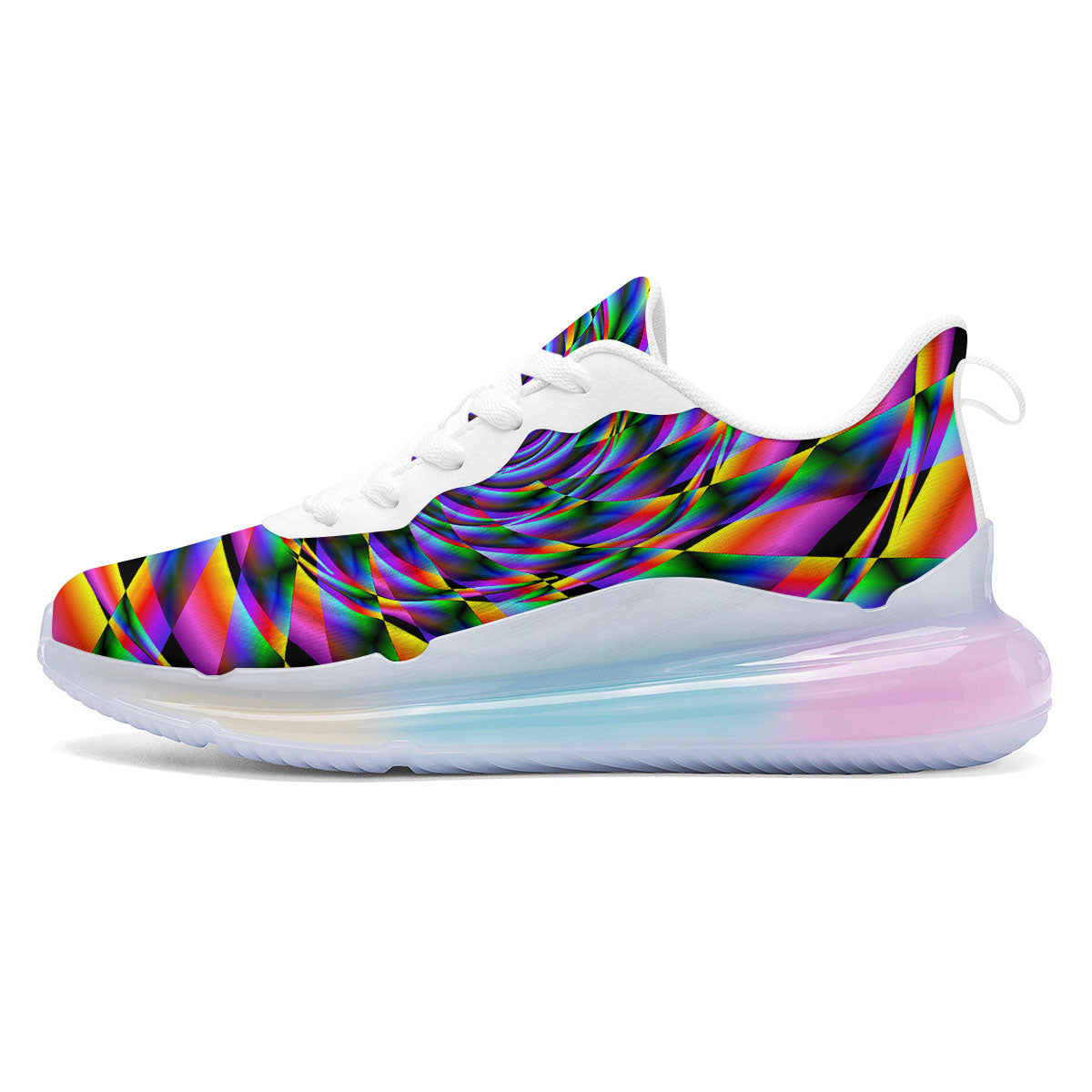 Motion Psychedelic Illusory Print Running Sneakers-grizzshop