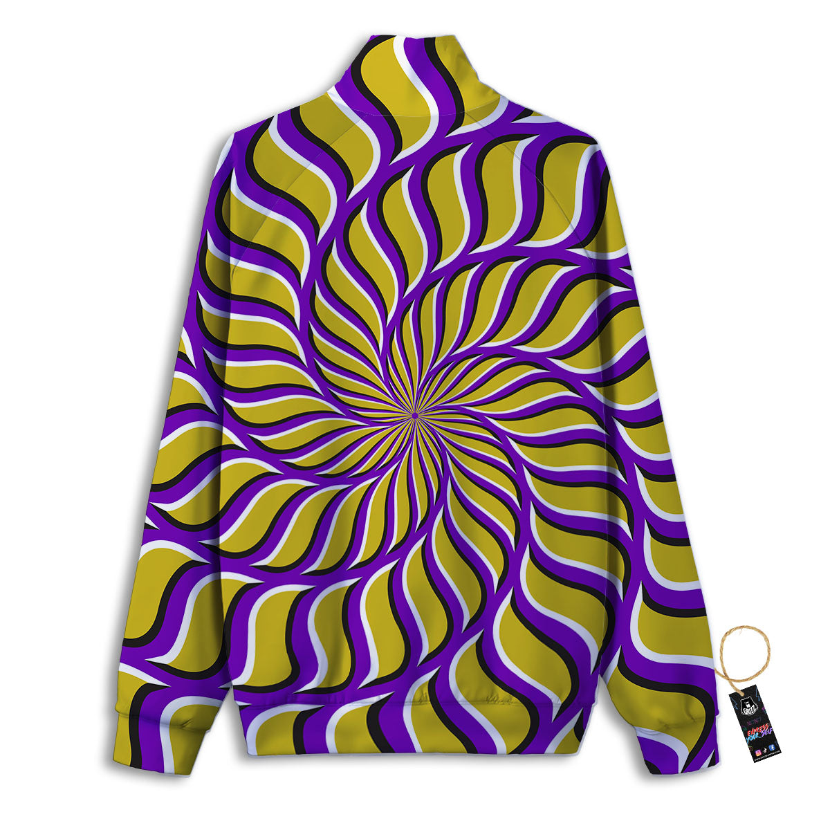 Motion Psychedelic Illusory Print Track Jacket-grizzshop