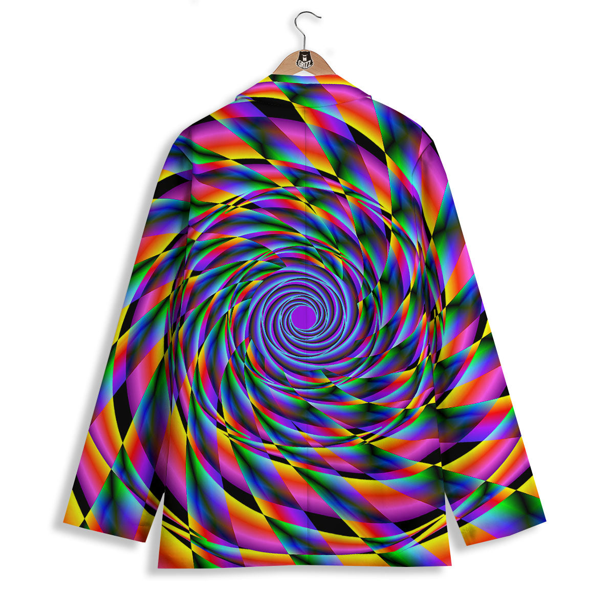 Motion Psychedelic Illusory Print Women's Blazer-grizzshop