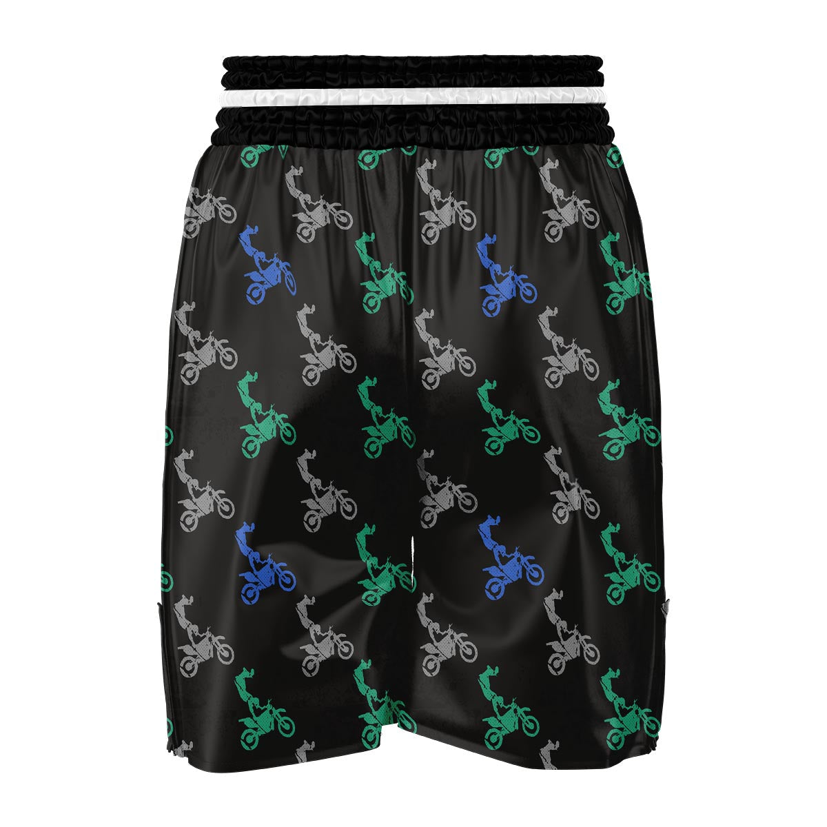 Motocross Print Pattern Boxing Shorts-grizzshop