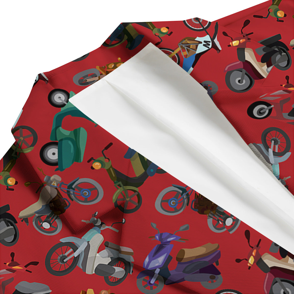 Motorcycle And Red Print Pattern Men's Blazer-grizzshop