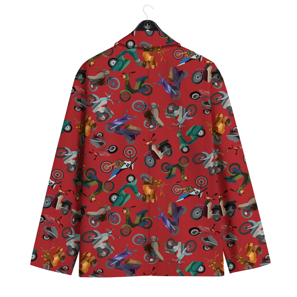 Motorcycle And Red Print Pattern Men's Sport Coat-grizzshop