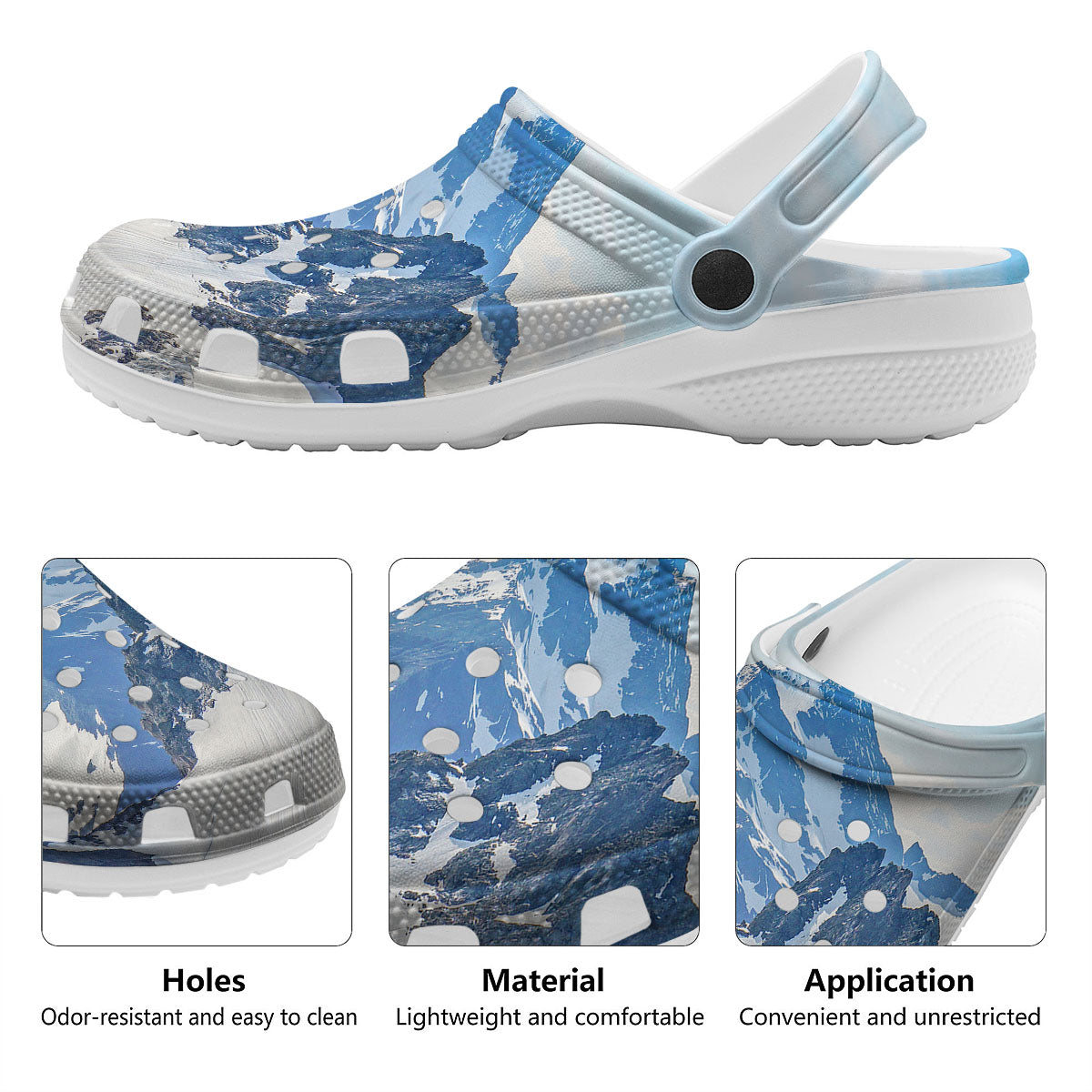 Mountain Alps Print Clog-grizzshop