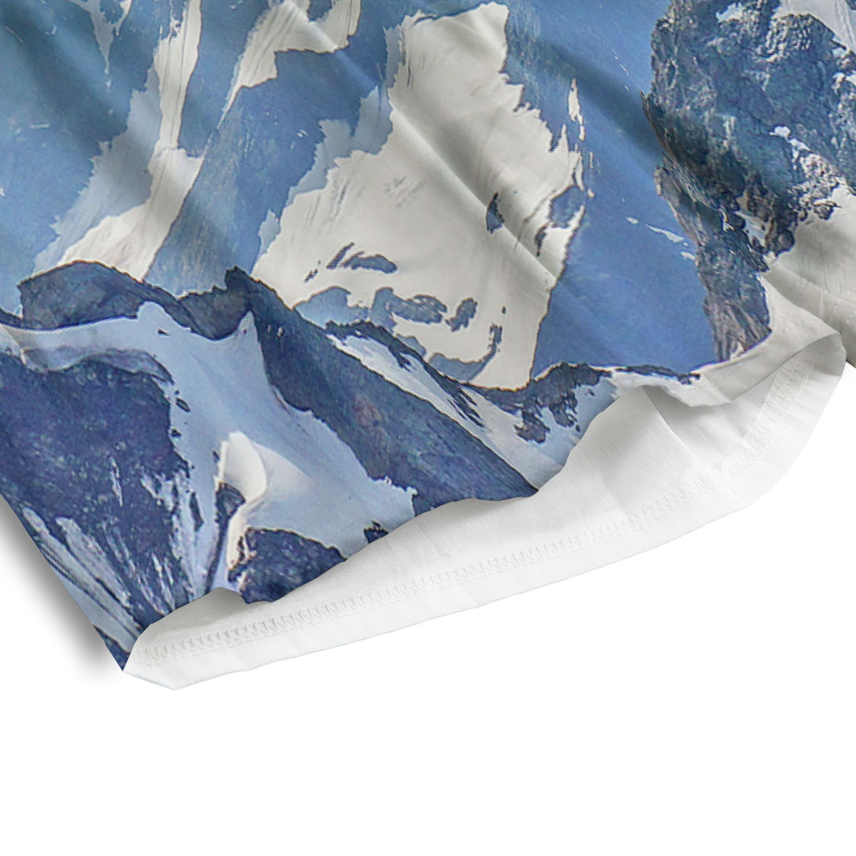 Mountain Alps Print Men's Athletic Shorts