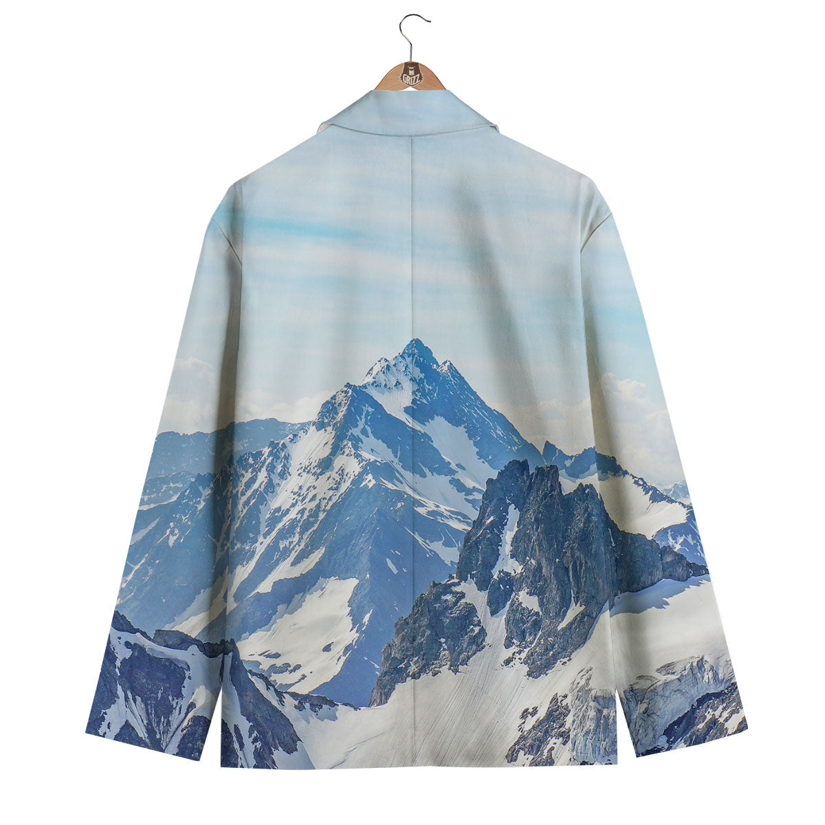 Mountain Alps Print Men's Blazer-grizzshop