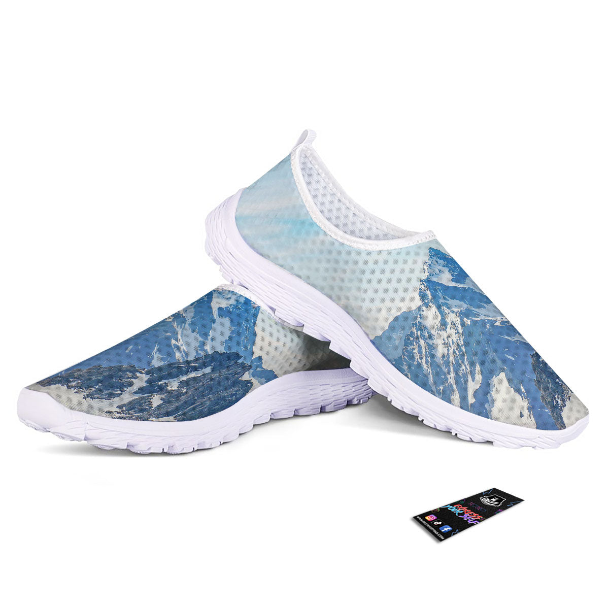 Mountain Alps Print Nurse Shoes-grizzshop