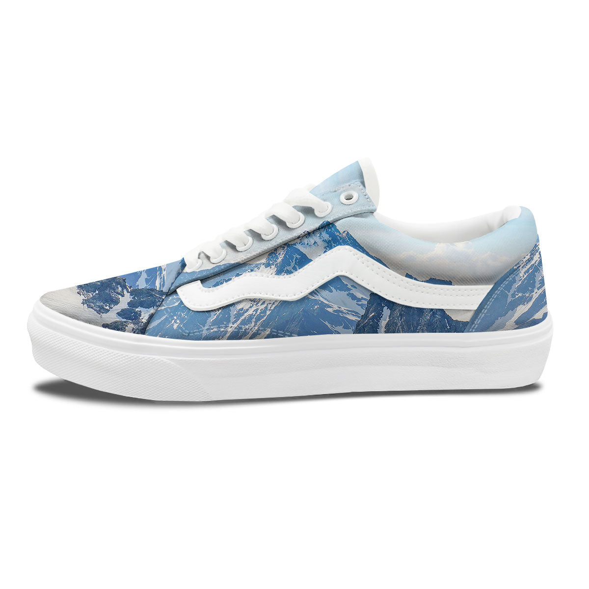 Mountain Alps Print Skate Shoes-grizzshop