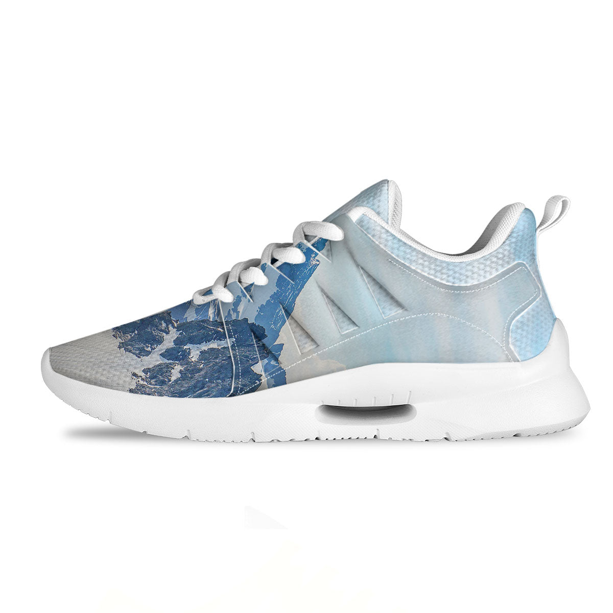 Mountain Alps Print Tennis Shoes-grizzshop