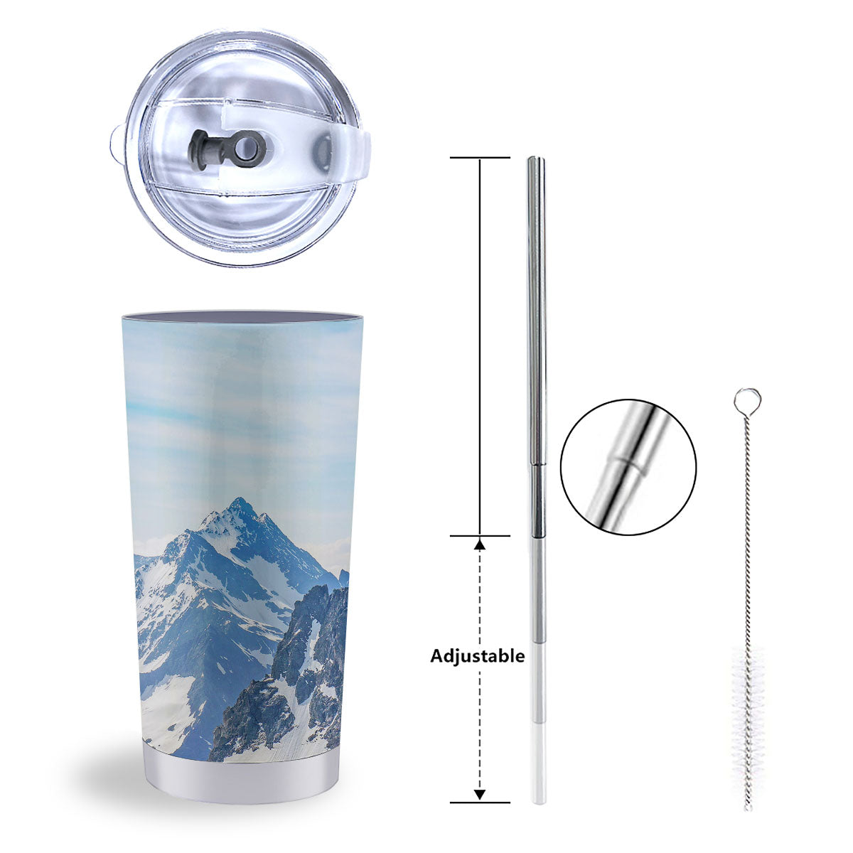 Mountain Alps Print Tumbler-grizzshop