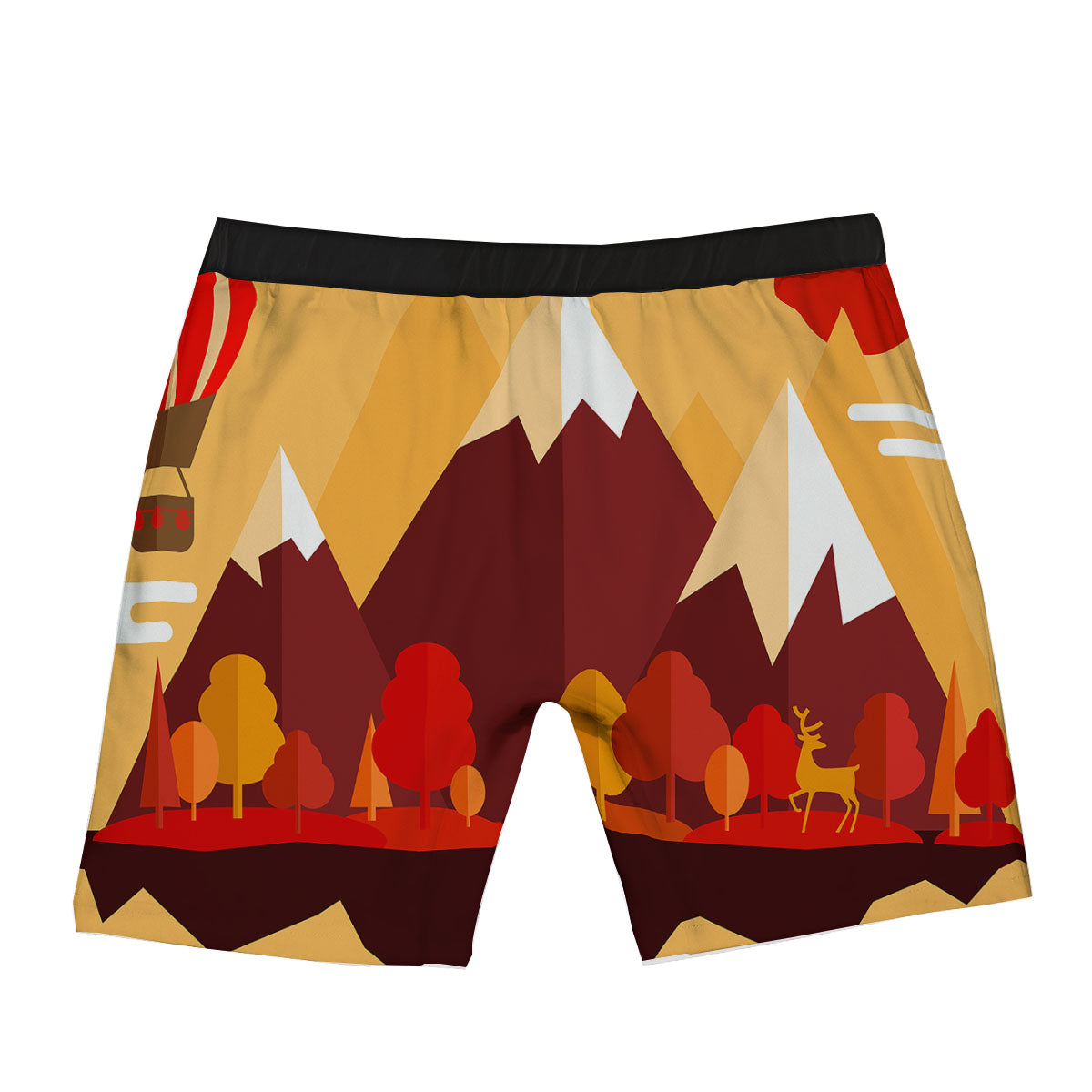 Mountain Autumn Print Boxer Briefs-grizzshop