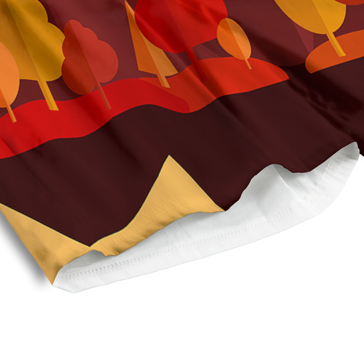 Mountain Autumn Print Men's Athletic Shorts