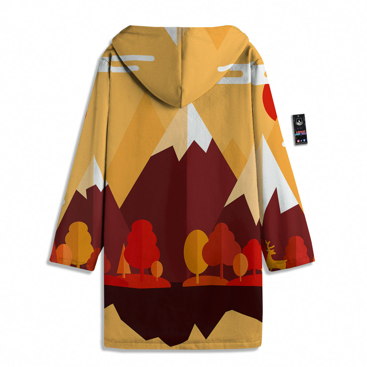 Mountain Autumn Print Men's Windbreaker Jacket-grizzshop