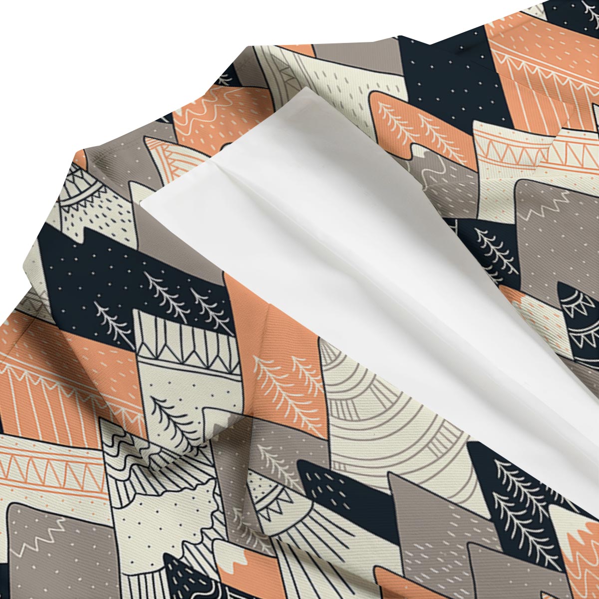 Mountain Pattern Print Men's Blazer-grizzshop