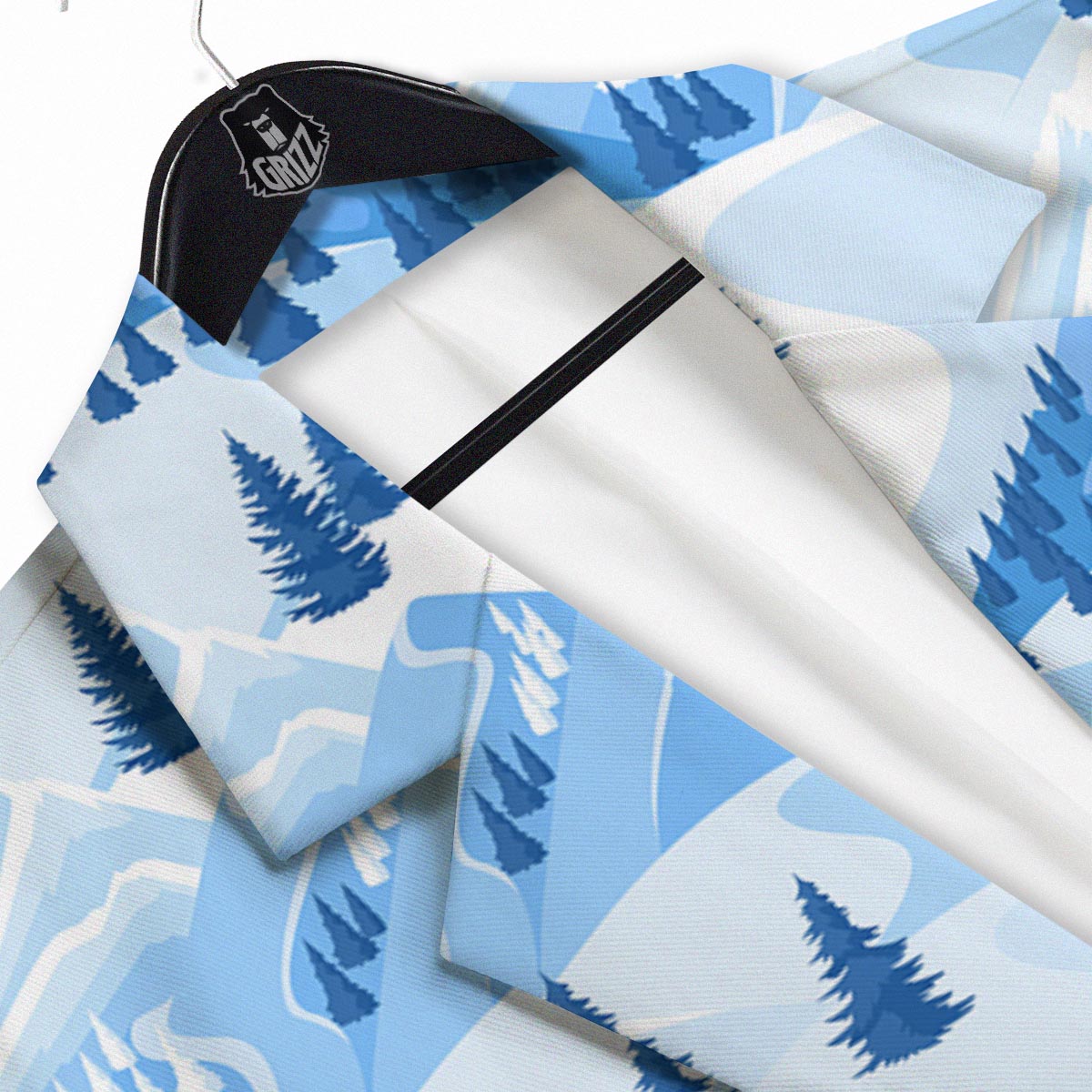 Mountain Skiing Print Pattern Men's Sport Coat-grizzshop