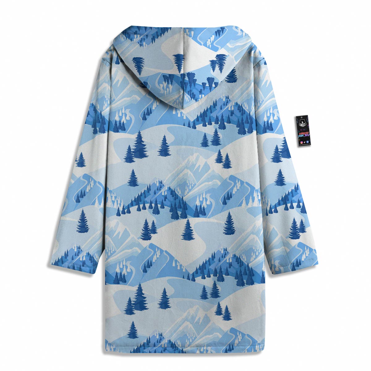 Mountain Skiing Print Pattern Men's Windbreaker Jacket-grizzshop