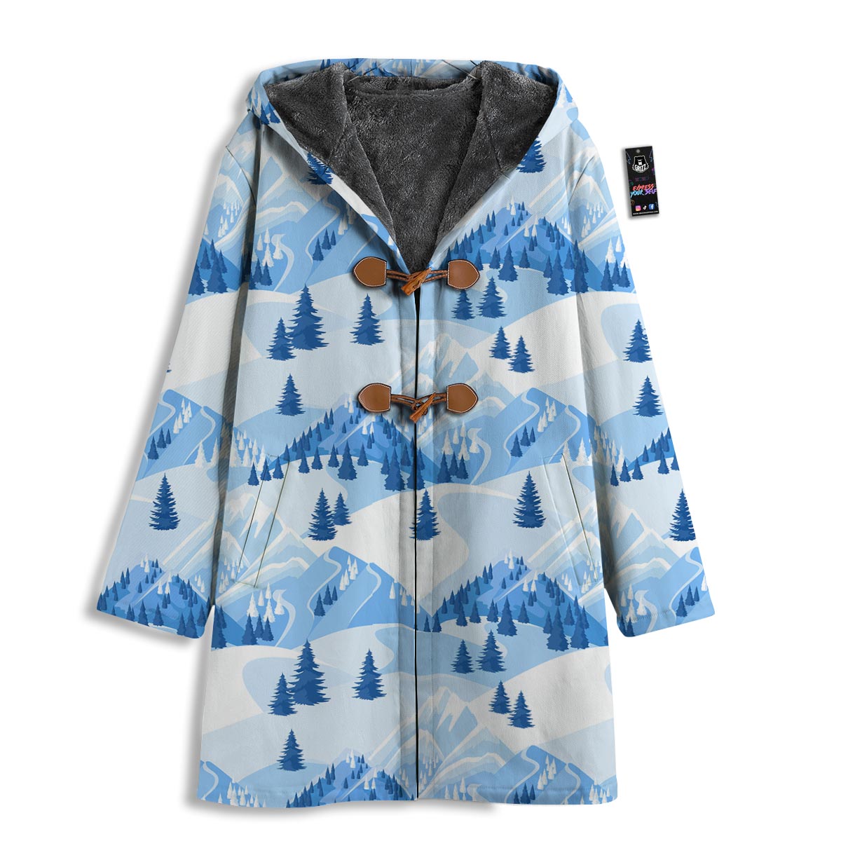 Mountain Skiing Print Pattern Men's Windbreaker Jacket-grizzshop