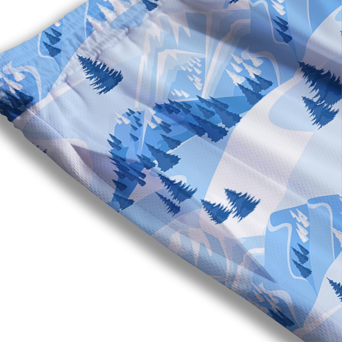 Mountain Skiing Print Pattern Mesh Shorts