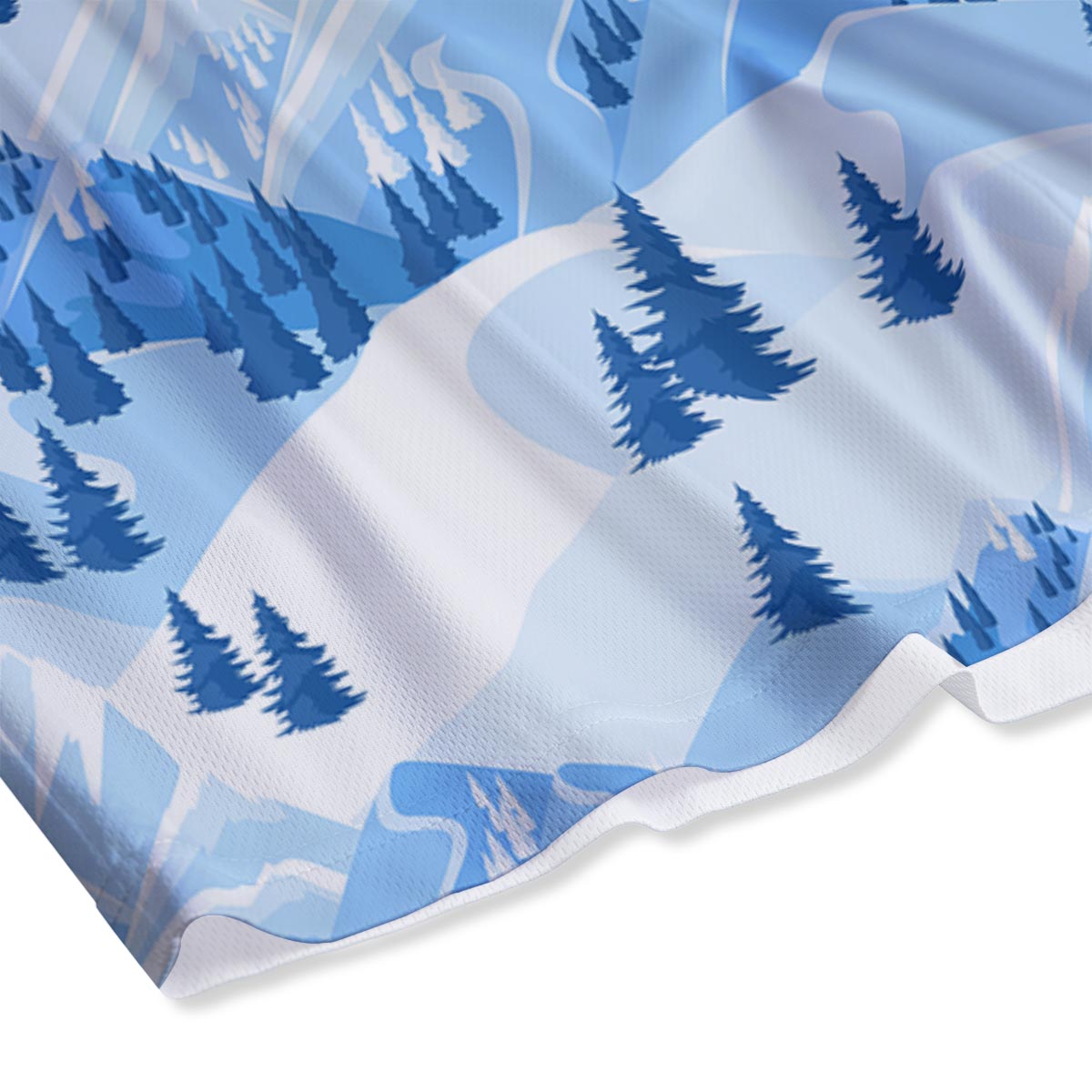 Mountain Skiing Print Pattern Mesh Shorts