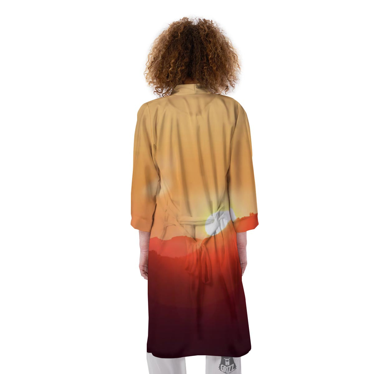 Mountain Sunrise Print Kimono-grizzshop