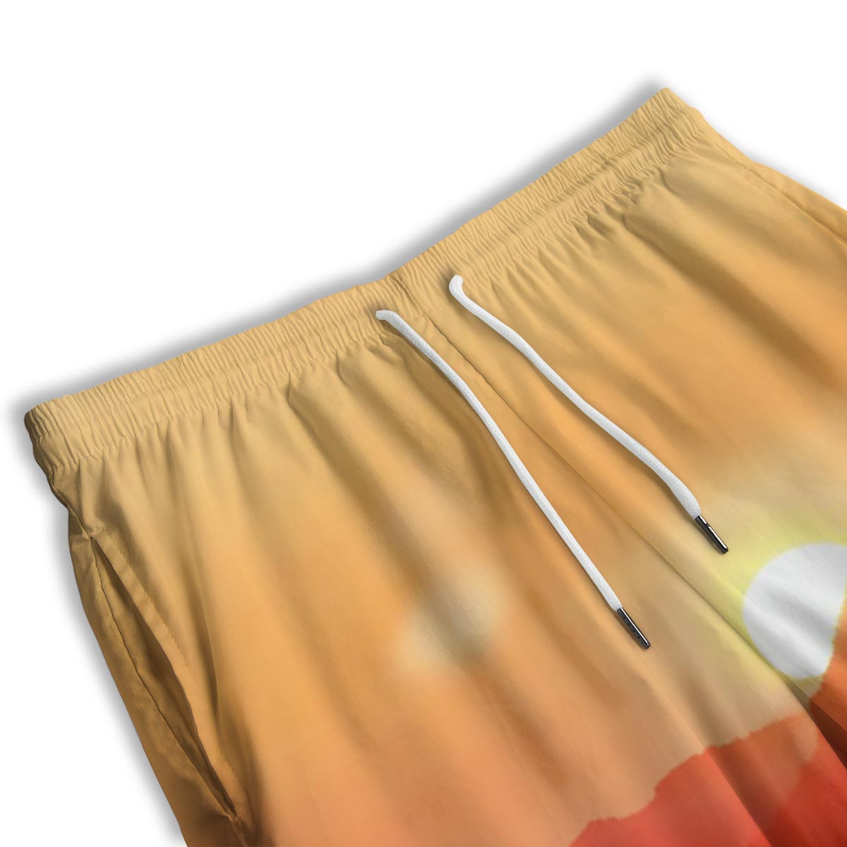Mountain Sunrise Print Men's Athletic Shorts