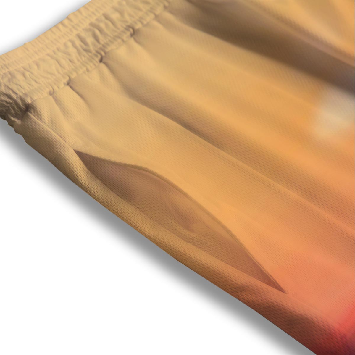 Mountain Sunrise Print Mesh Shorts