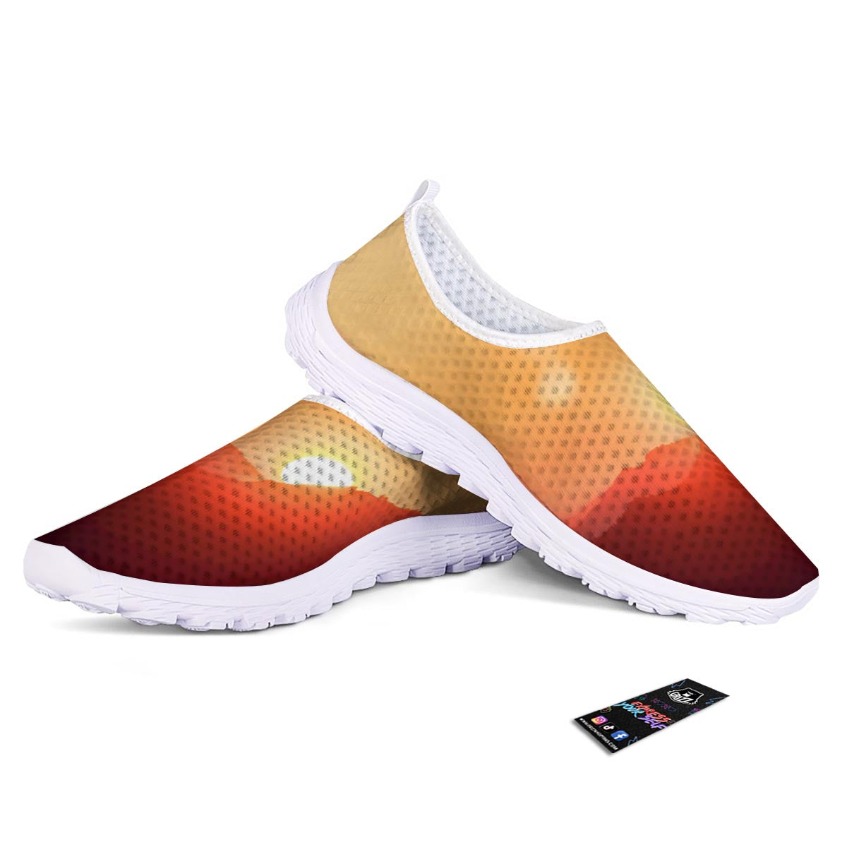 Mountain Sunrise Print Nurse Shoes-grizzshop