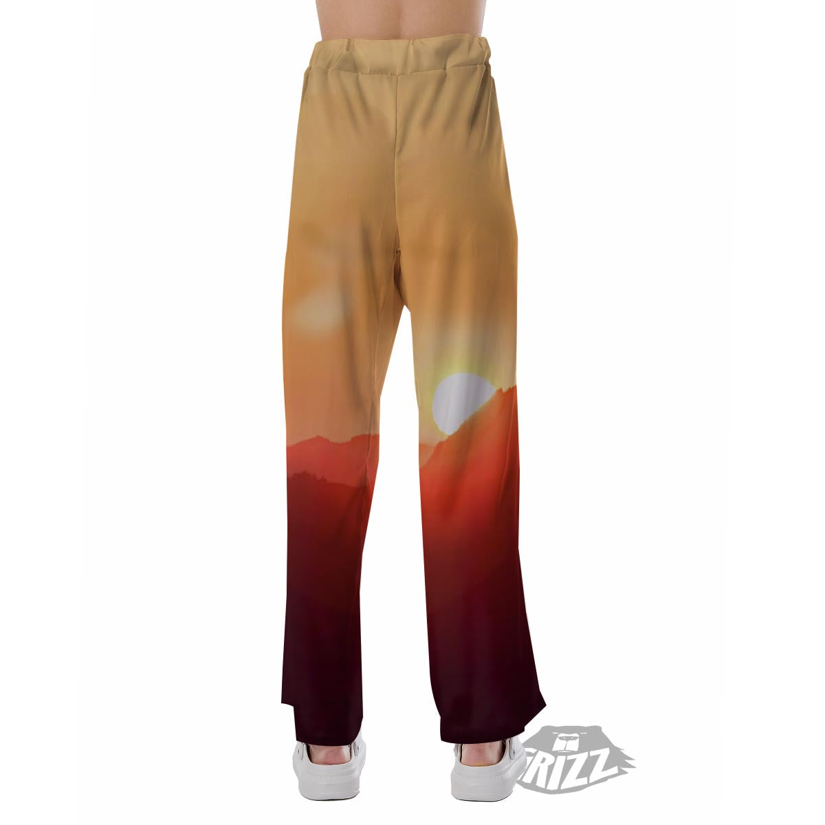 Mountain Sunrise Print Pajama Pants-grizzshop