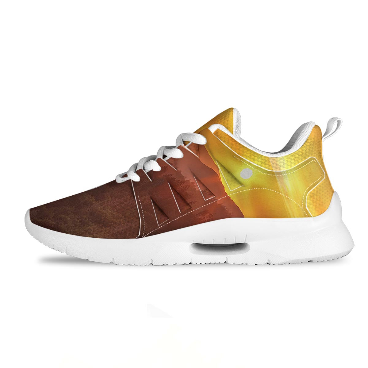 Mountain Sunset Print Tennis Shoes-grizzshop