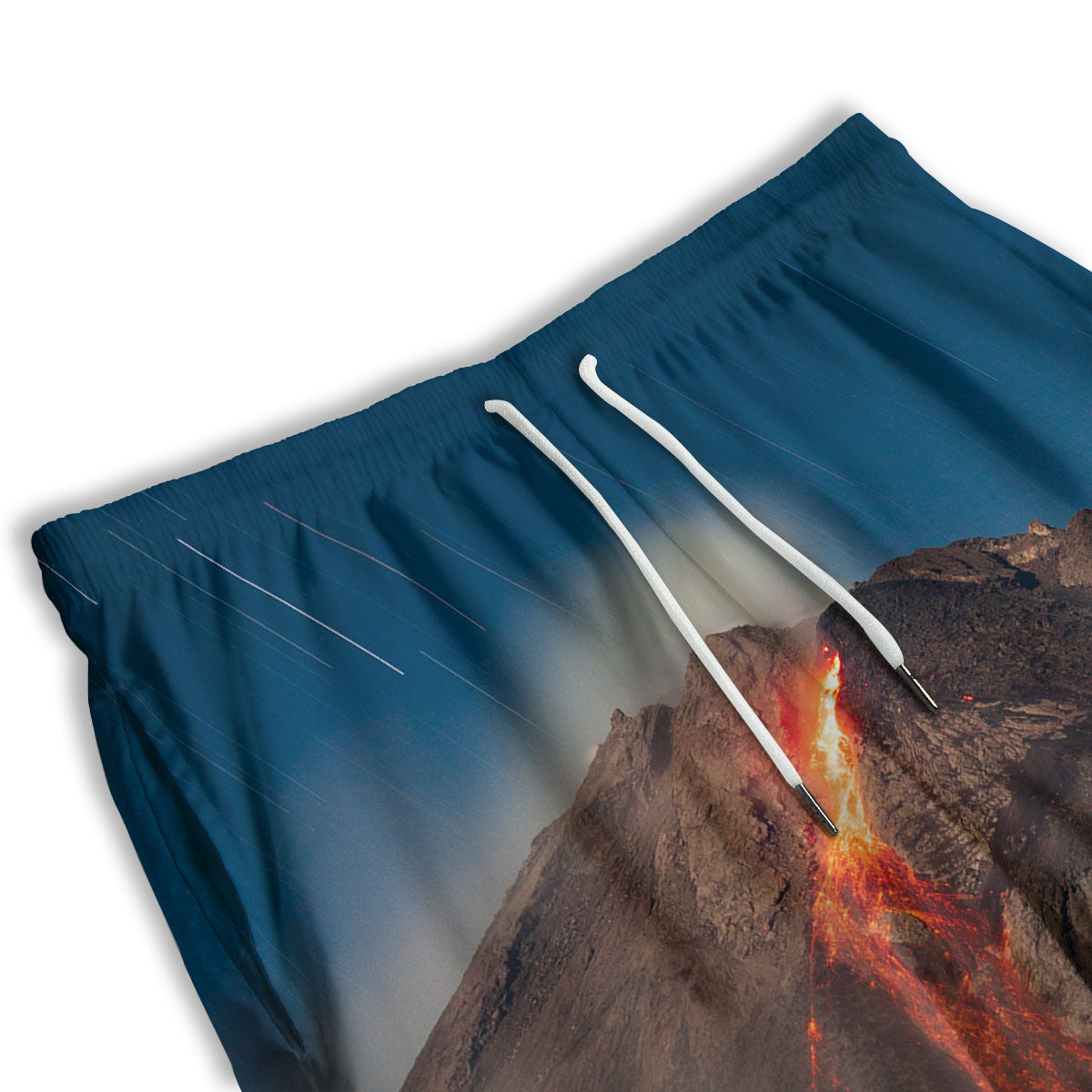 Mountain Volcanic Print Men's Athletic Shorts