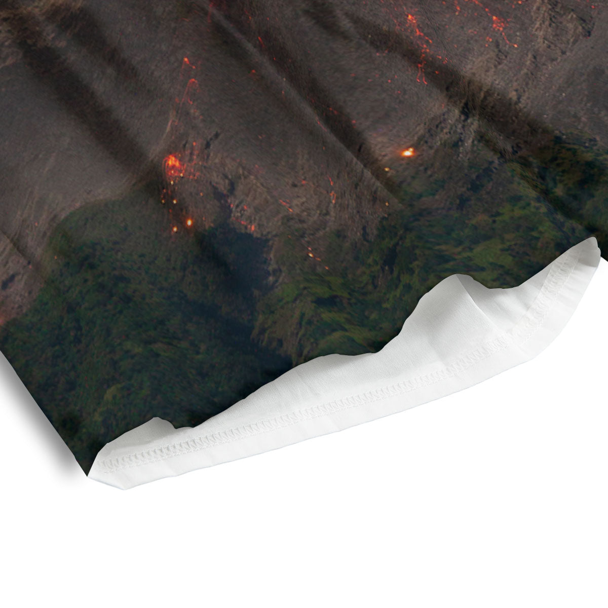 Mountain Volcanic Print Men's Athletic Shorts