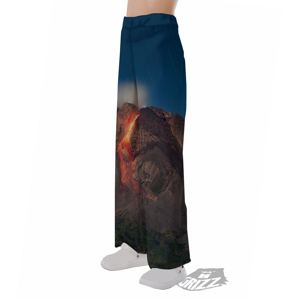 Mountain Volcanic Print Pajama Pants-grizzshop