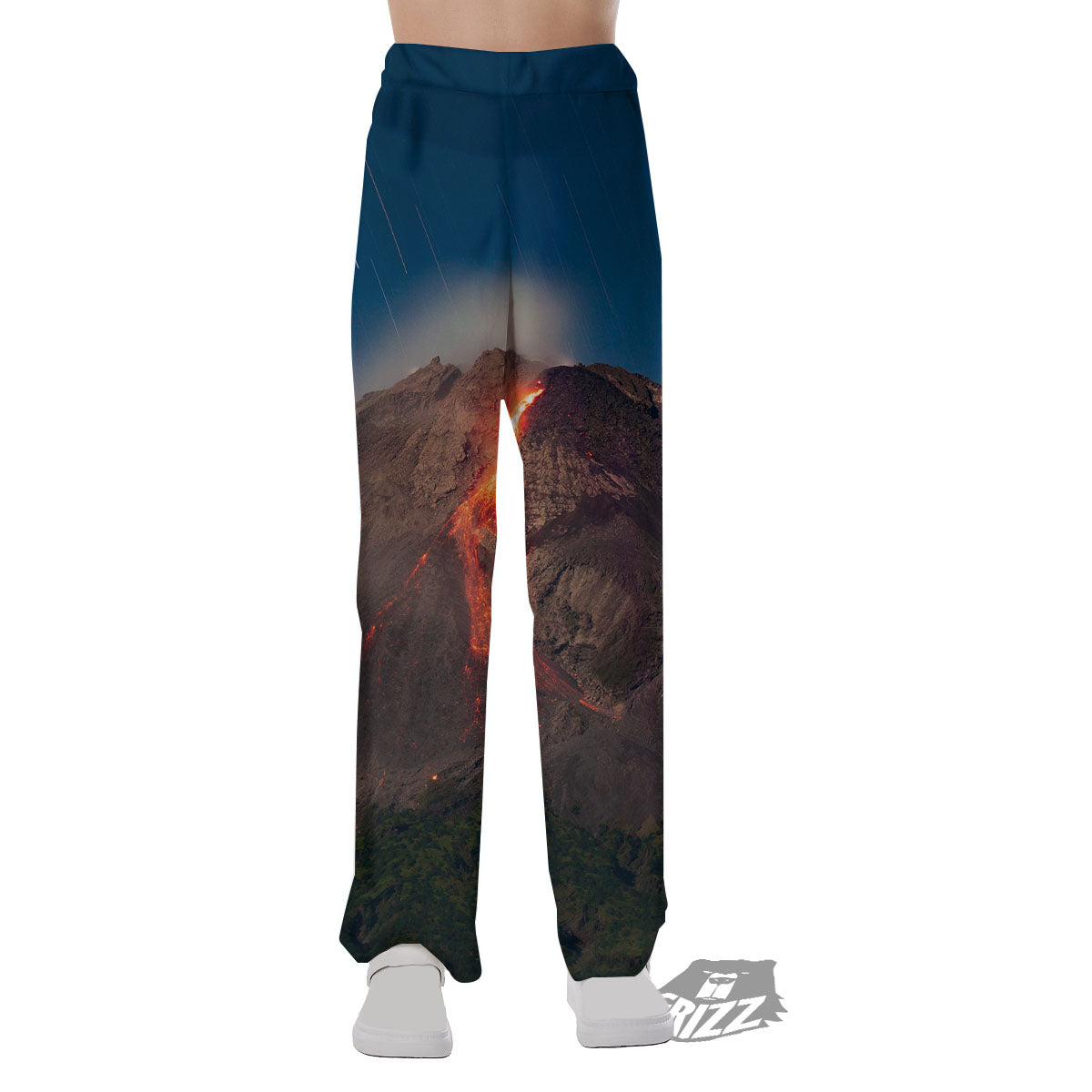 Mountain Volcanic Print Pajama Pants-grizzshop