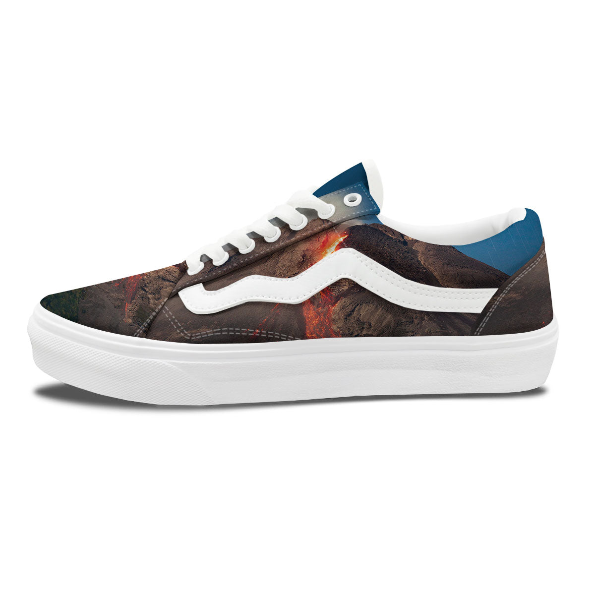 Mountain Volcanic Print Skate Shoes-grizzshop