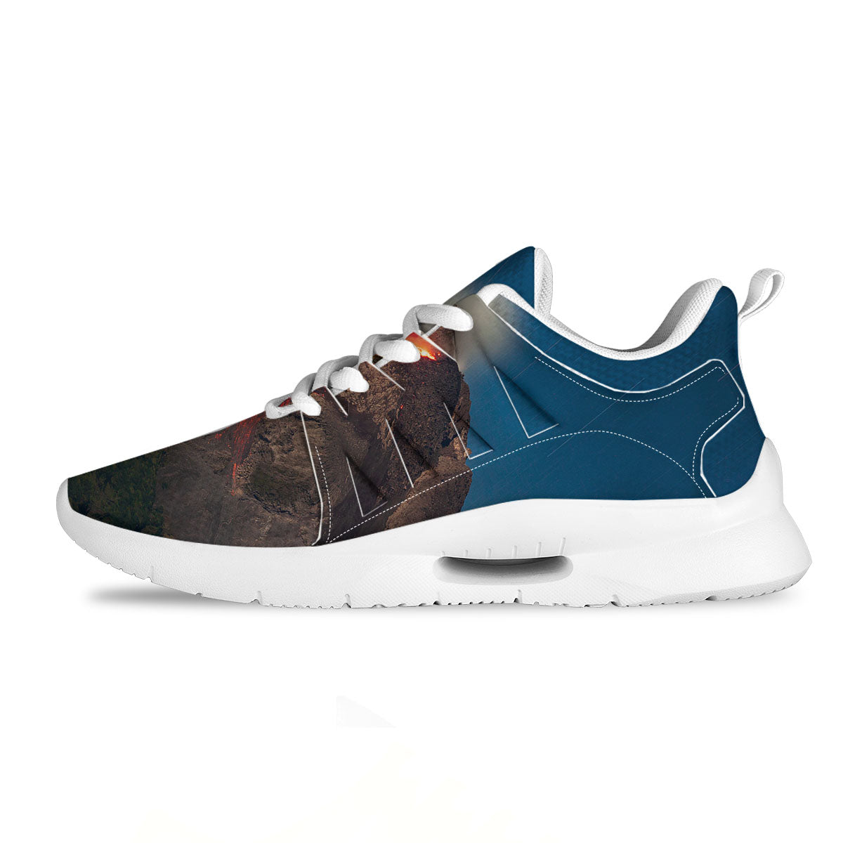 Mountain Volcanic Print Tennis Shoes-grizzshop