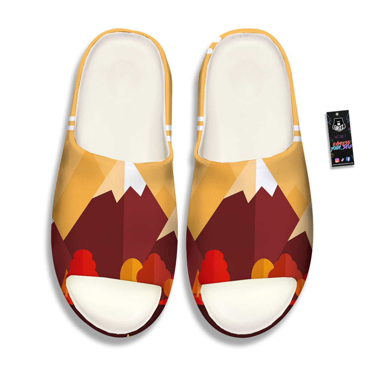 Mountain Autumn Print Sandals-grizzshop